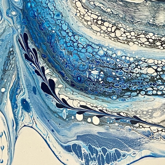 Original Acrylic Abstract Art 6”x6” Ceramic Tile - Picture 5 of 10